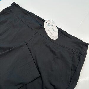 Greg Norman Women's Adeline Ankle Pull On Knit Blend‎ Golf Pants, Size XL, Black